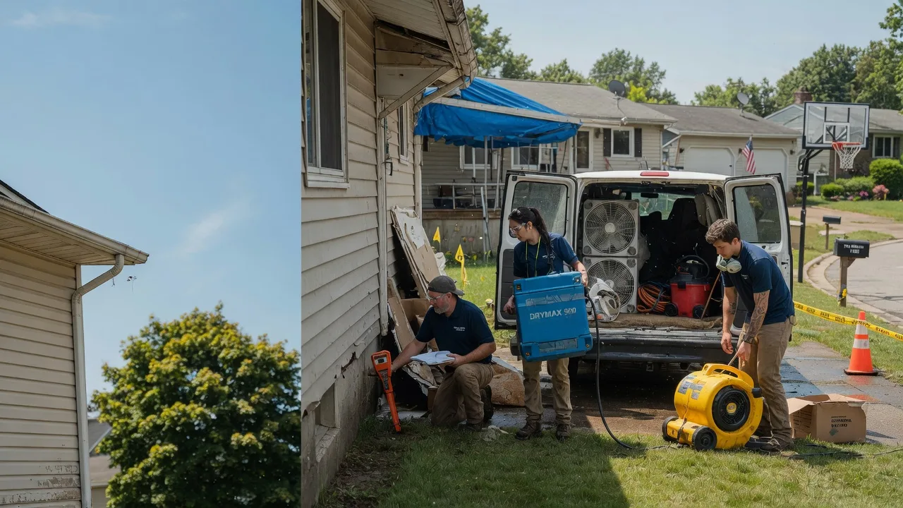 Ceiling Leak Cleanup in Comstock, WI near me